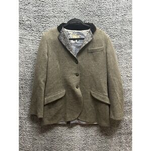 Beretta Sport Tweed Jacket Green Check Lana Wool Vintage Blazer‎ Women's 48